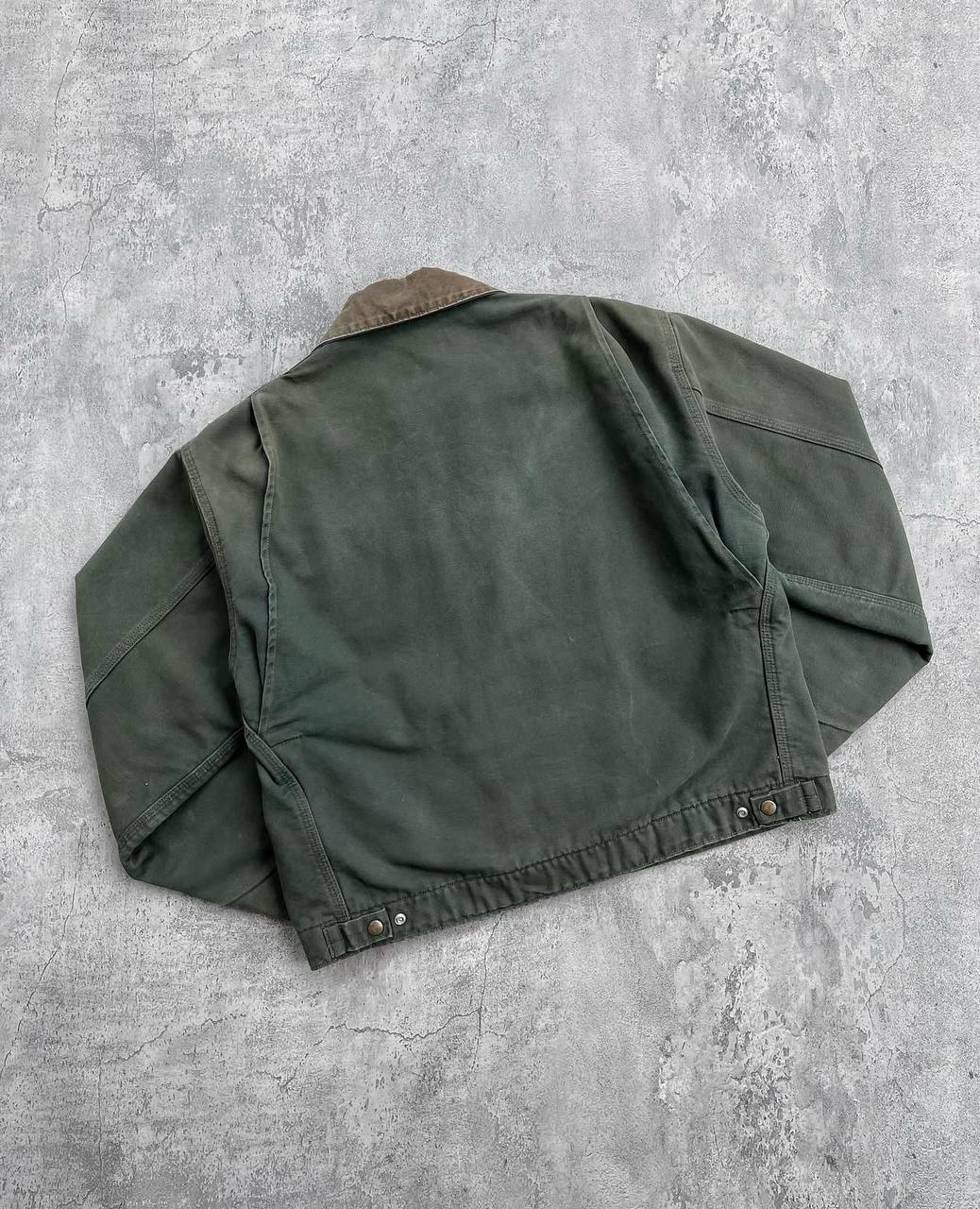 96' Faded Dark Olive Vintage Carhartt Detroit Jacket JB0866