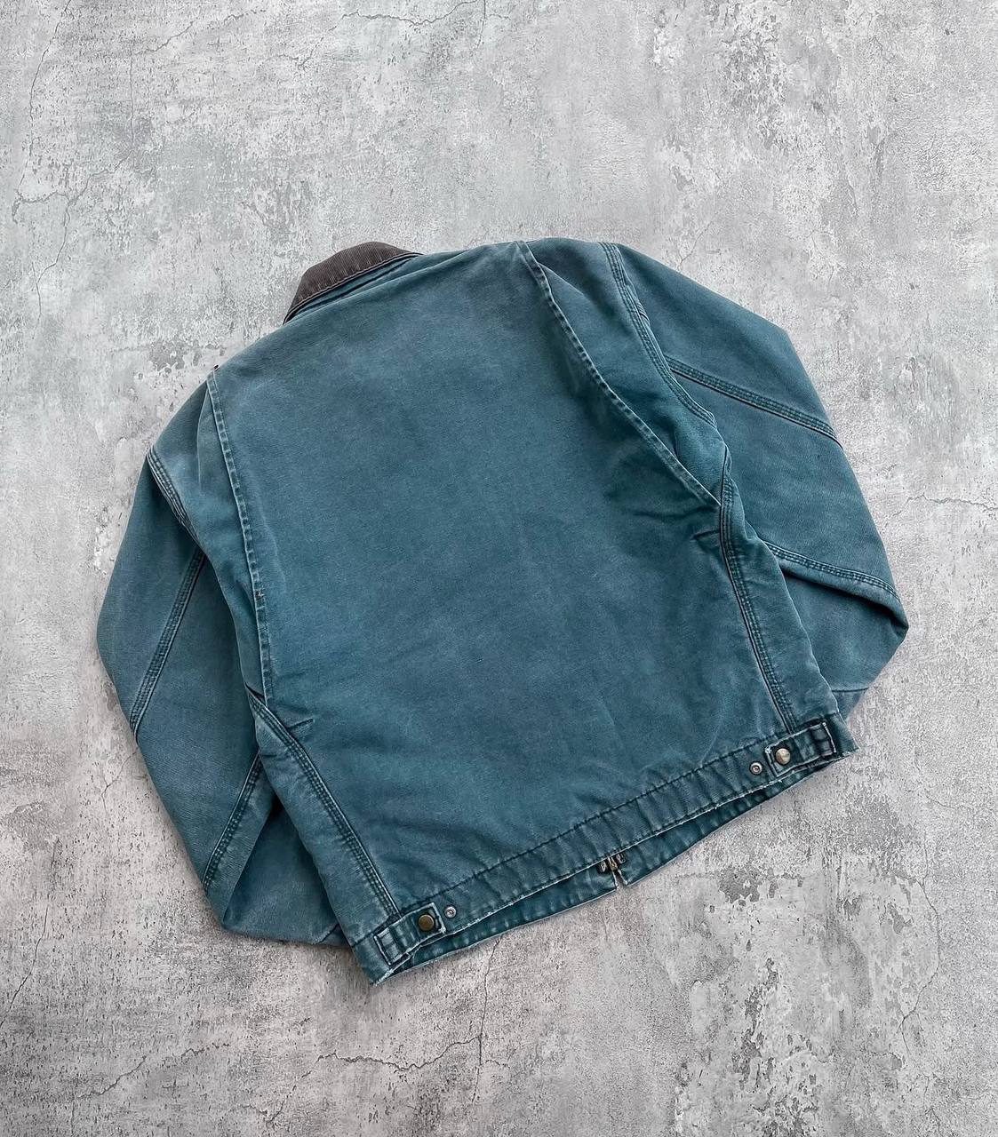 1999 Faded Hunter Green Vintage Carhartt Detroit Jacket J43 HTG