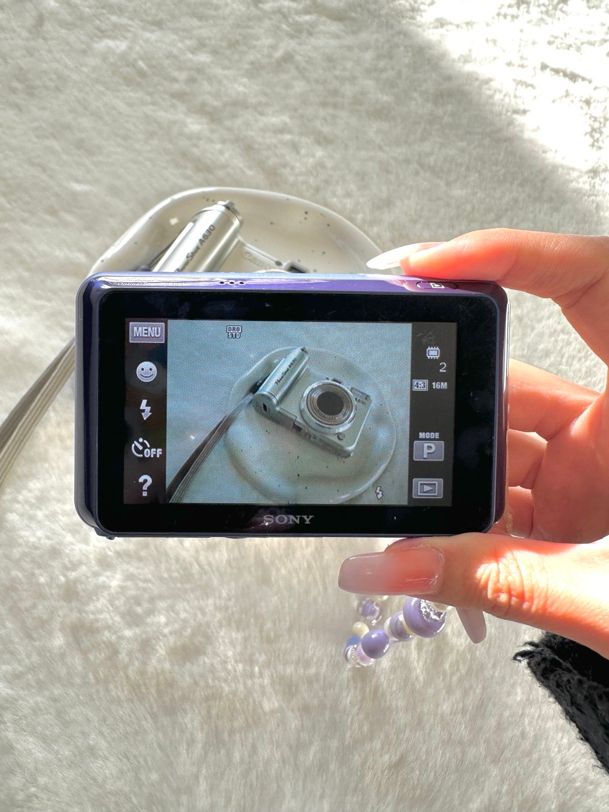 💖 Pre-Owned Sony Purple Cyber-shot DSC-T110 Digital Camera 💖