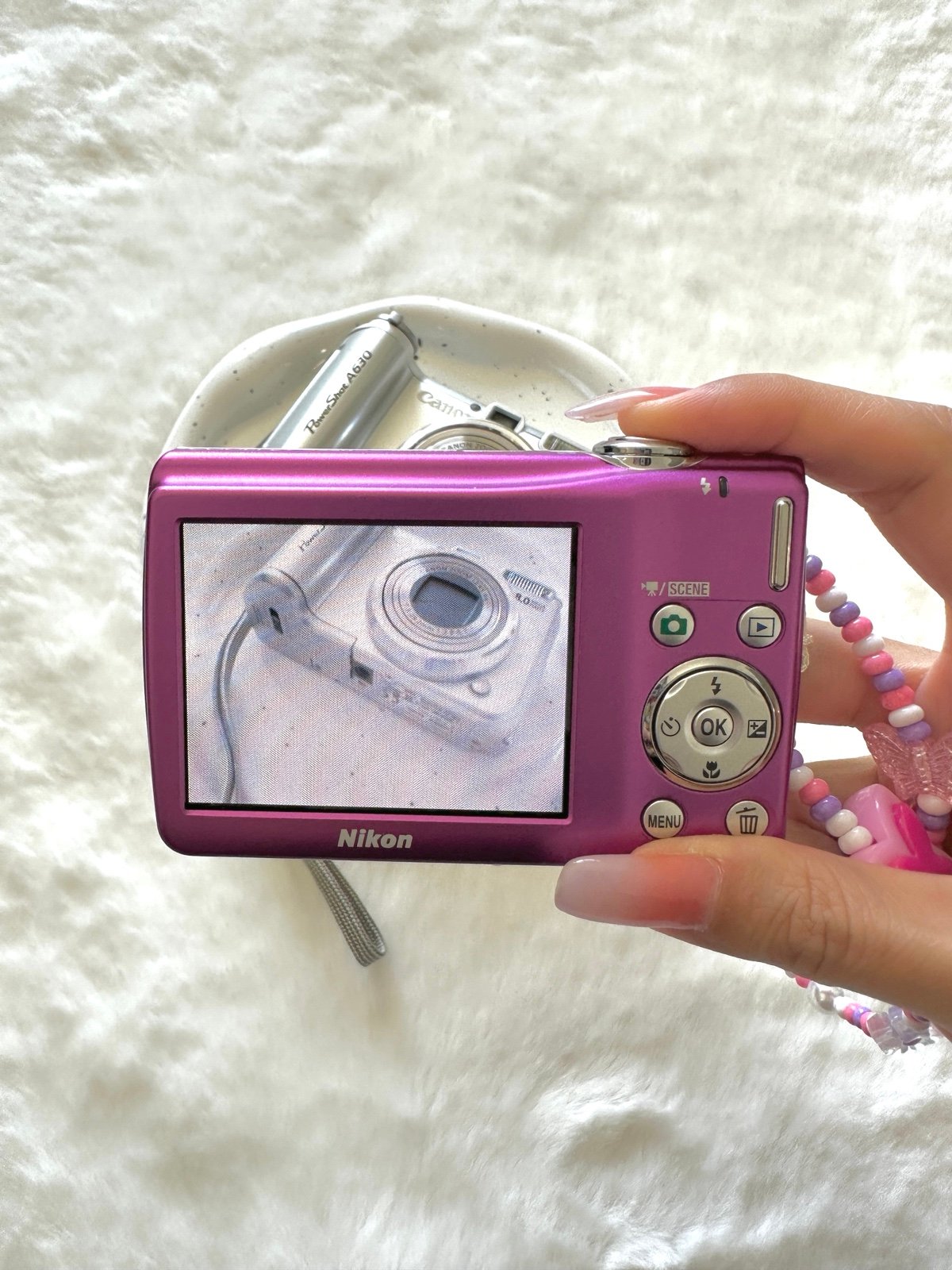 💖 Pre-Owned Nikon Coolpix S520 purple digital camera 💖
